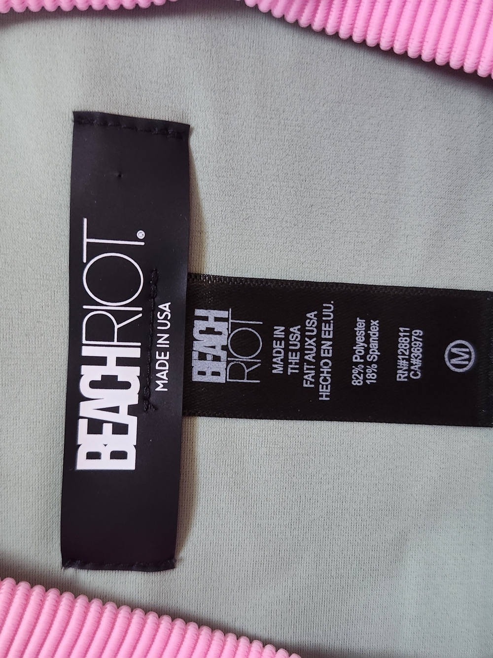 Beach Riot Pink & Magenta Ribbed Bikini Set - Picture 4 of 4